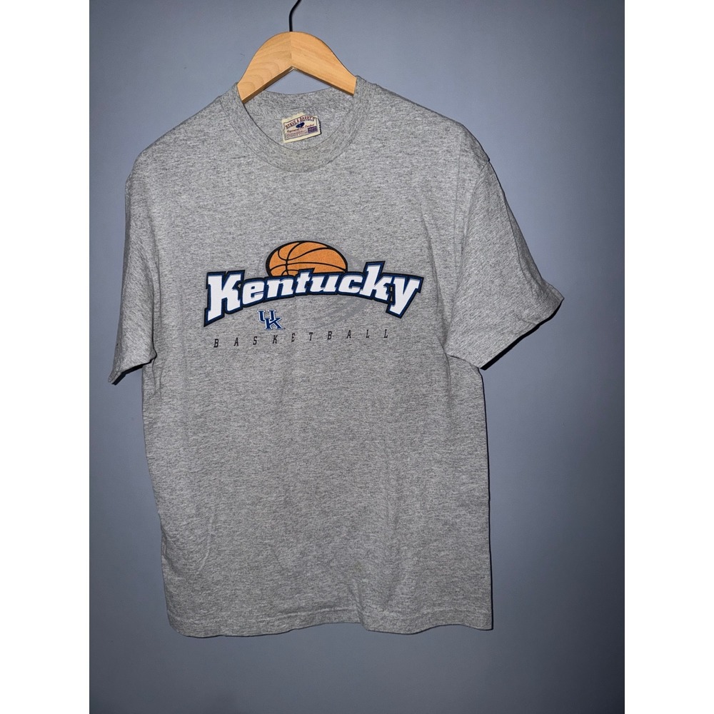 Steve & Barrys Kentucky Wildcats Basketball T-Shirt Gray Mens Large UK Graphic